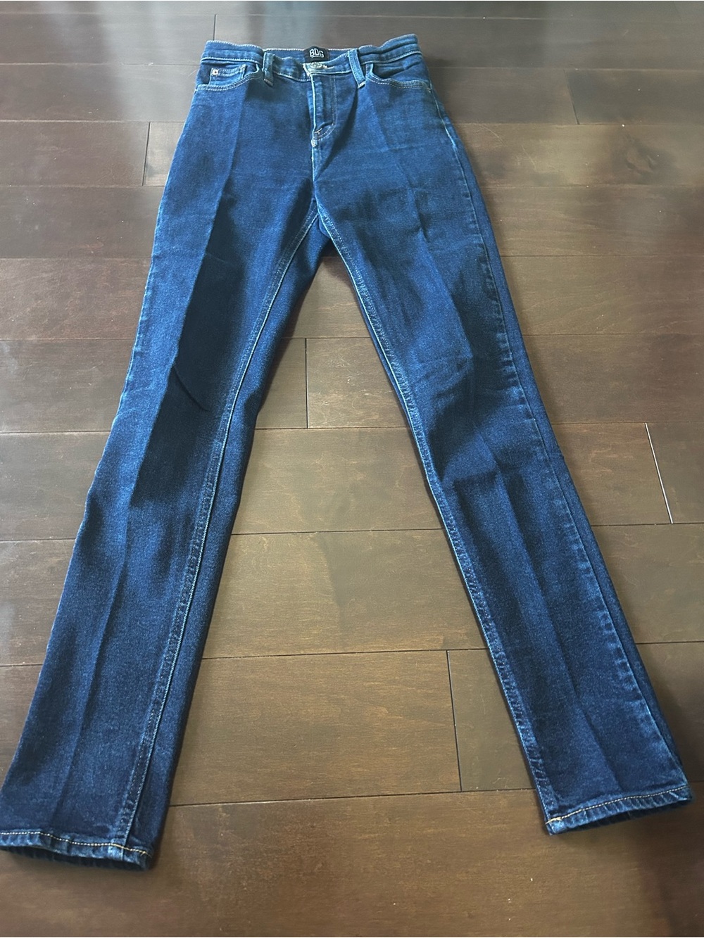 BDG High-Rise Girlfriend Jeans in Dark Blue Denim
